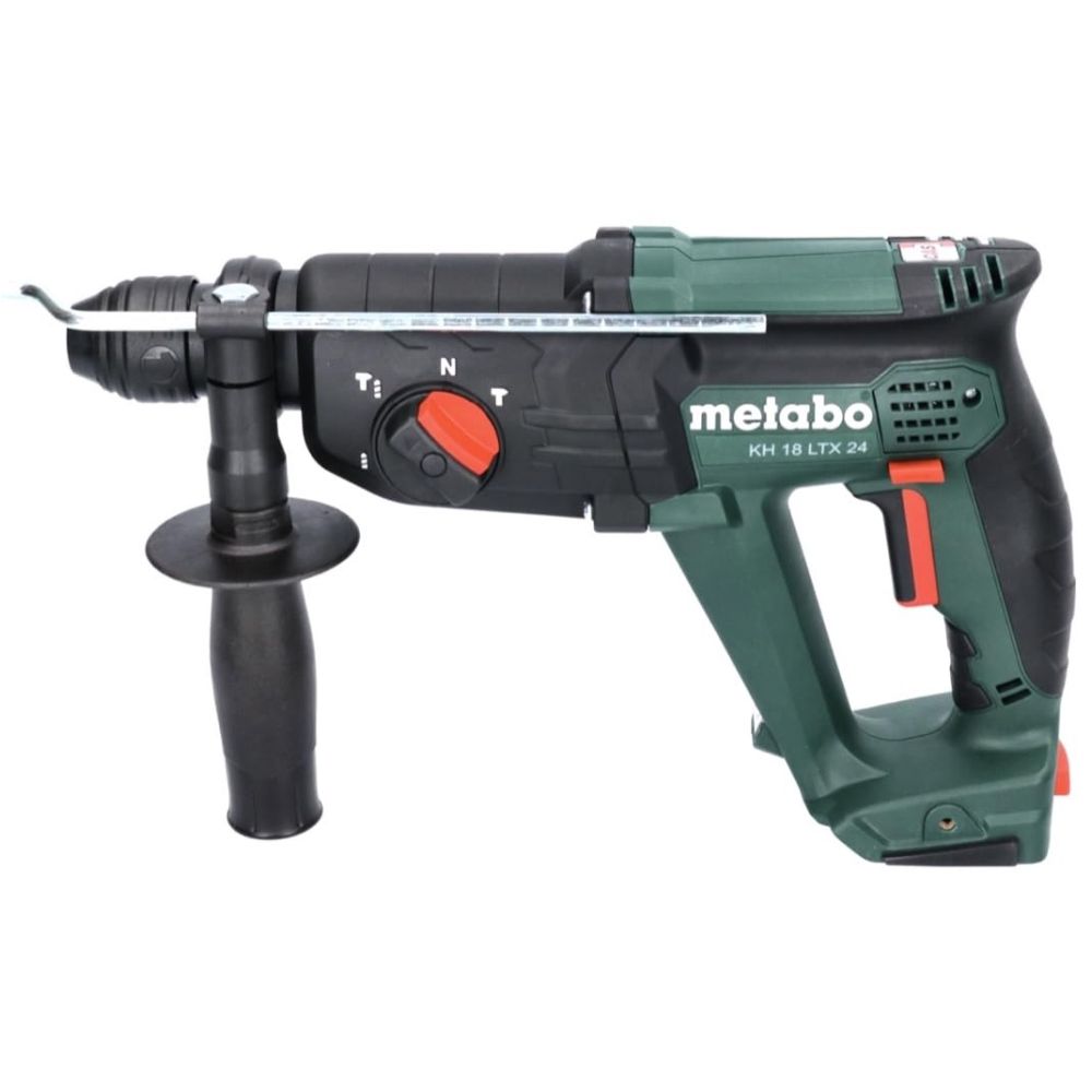 Аккумуляторный перфоратор Metabo KH 18 LTX 24, 18 В, 2.1 Дж, 5200 уд/мин, 1400 об/мин, с 2 АКБ 4 Ач и ЗУ, в кейсе, 601712510