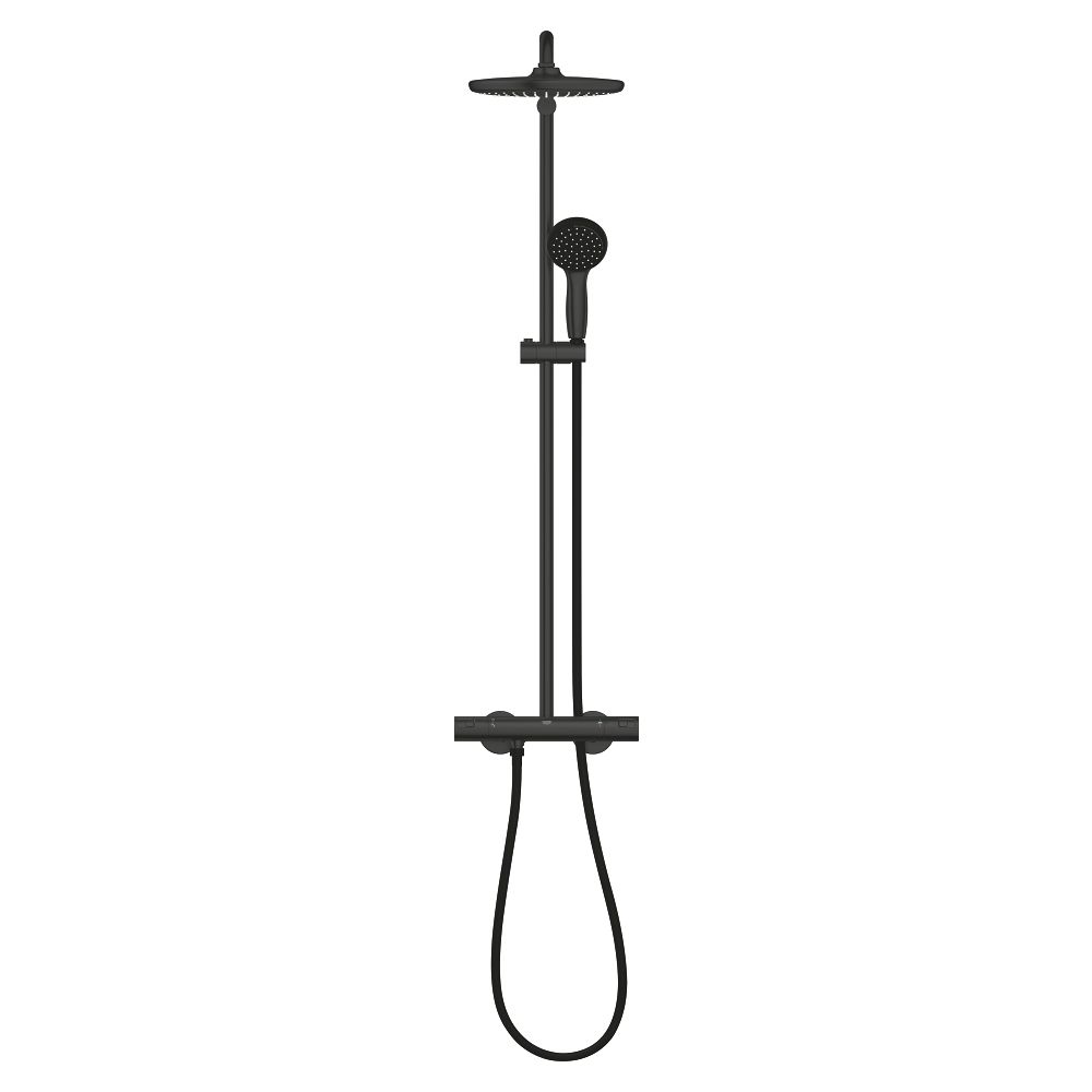 Душевая система GROHE Vitalio Start System 250 с термостатом для душа, черный (266772430)