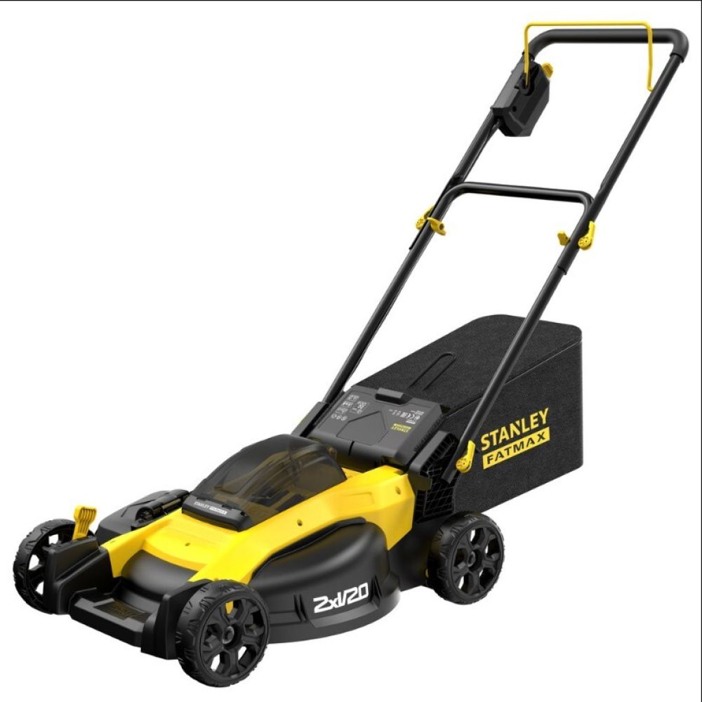 Аккумуляторная газонокосилка STANLEY FATMAX V20, 18 В, 51 см, 40 л, с 2 АКБ 4 Ач и ЗУ, SFMCMW2651M