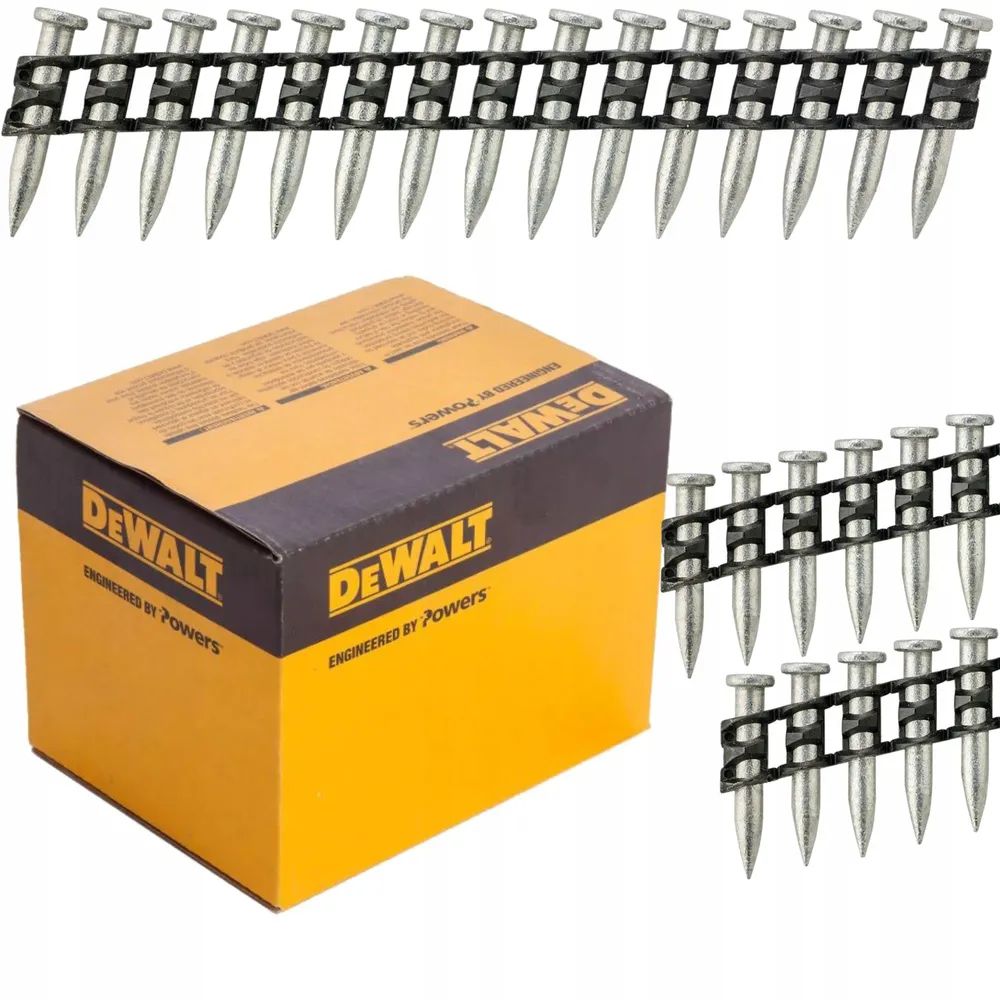 Гвозди DEWALT DCN8902015, для DCN890 по бетону, (Черные) 3.7 x 15, оцинкованные, 1005 шт./пачка