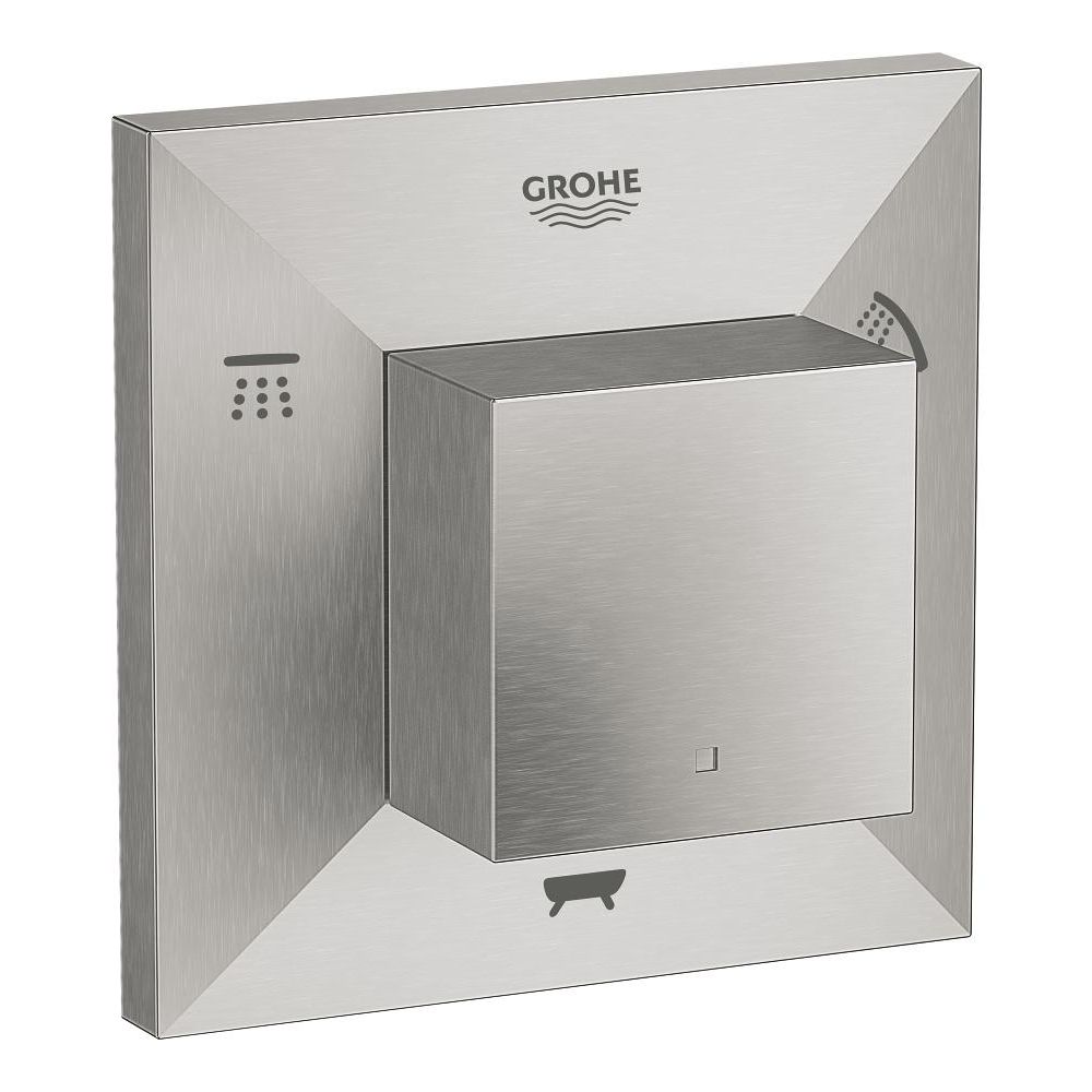 Внешняя часть переключателя потоков GROHE Allure Brilliant на 3 положения, суперсталь (19798DC0)