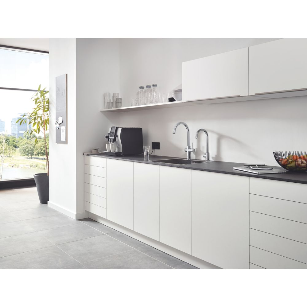 Смеситель для кухонной мойки GROHE Blue Professional с функцией фильтрации, с системой охлаждения и газирования воды, Wi-Fi, хром (31323002)