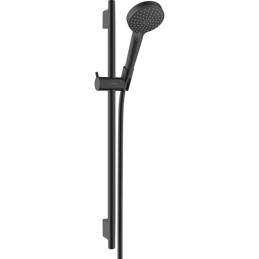 Душевой гарнитур hansgrohe Vernis Blend 100 2jet Vario cо штангой 65 см 26422670, матовый черный