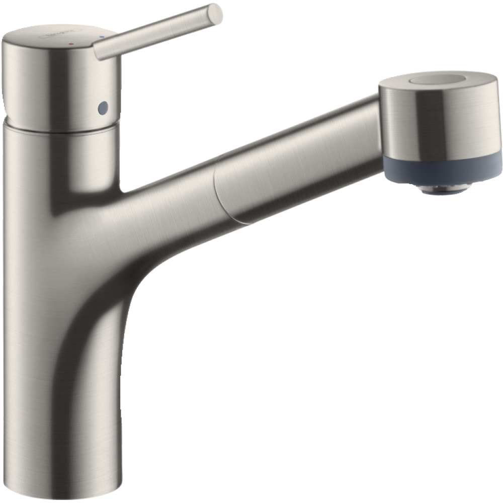 Смеситель для кухонной мойки hansgrohe Talis M52 170, с вытяжным душем 2jet 73860800, под сталь