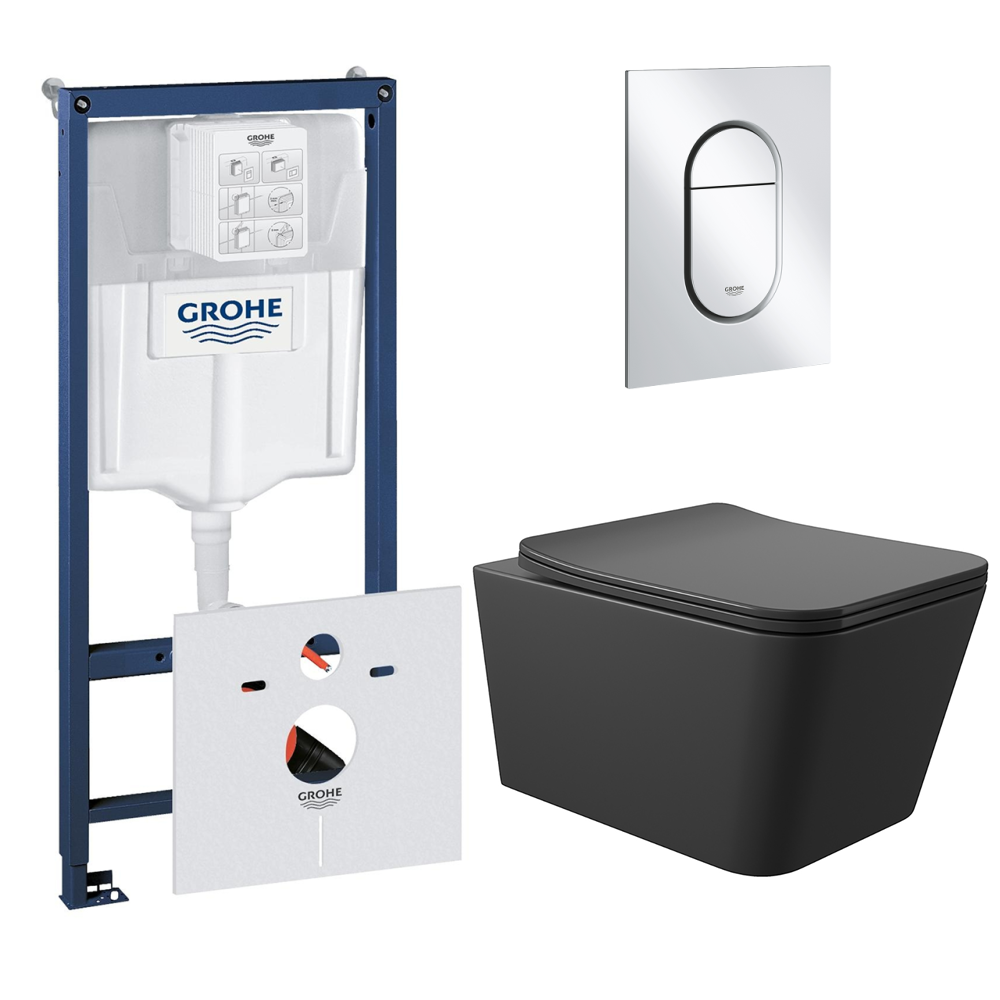 Комплект инсталляции GROHE Rapid SL 3 в 1 (NW0145/S) с унитазом Aqueduto MACIO MACT2140 и сиденьем с микролифтом (NW0560)