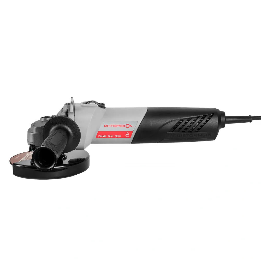 Угловая шлифмашина ИНТЕРСКОЛ УШМВ-125/1700Э, 1700 Вт, 125 мм, 10000 об/мин, в ящике (систейнере) МультиБОКС 150 (912.2.0.40)