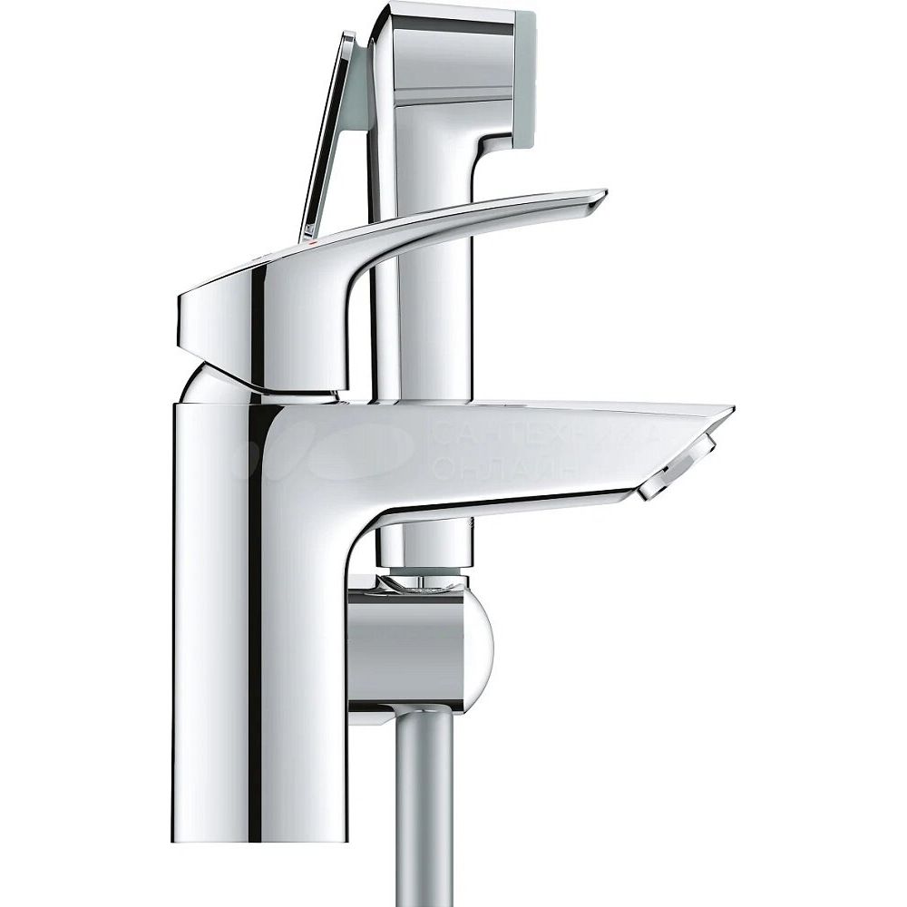 Смеситель для раковины GROHE Eurosmart с гигиеническим душем, S-size, хром (23124003)