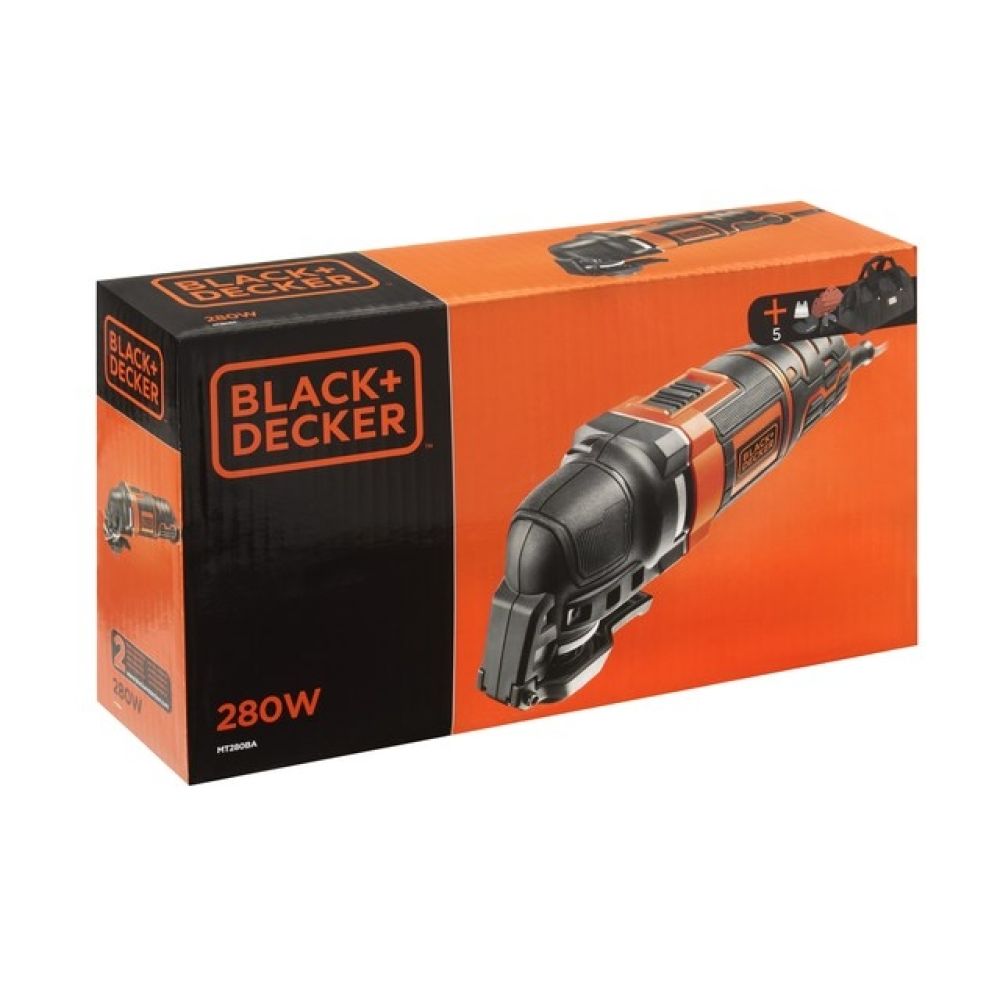 Многофункциональный инструмент (реноватор) с зажимной системой Superlok BLACK+DECKER MT280BA, 280 Вт, набор аксессуаров, сумка