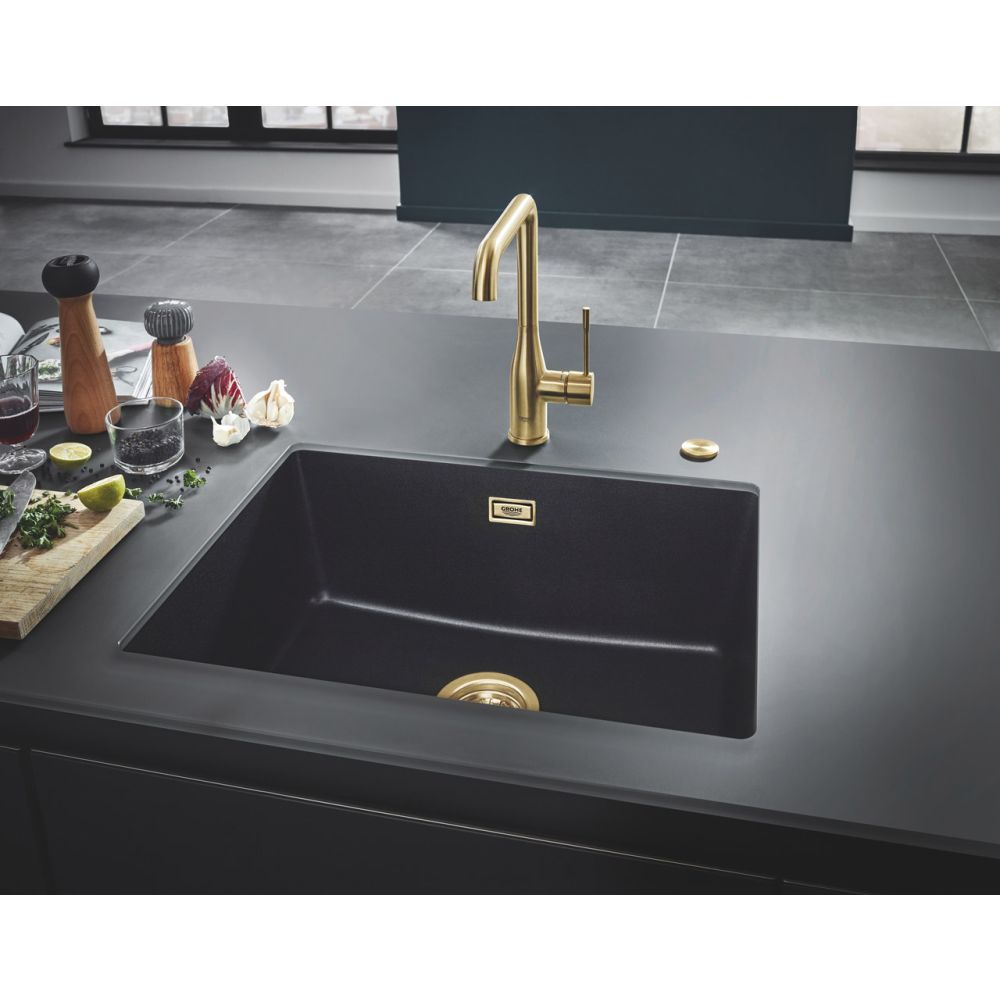 Мойка GROHE K700U с одной чашей, 610 x 460 мм, черный гранит (31655AP0)