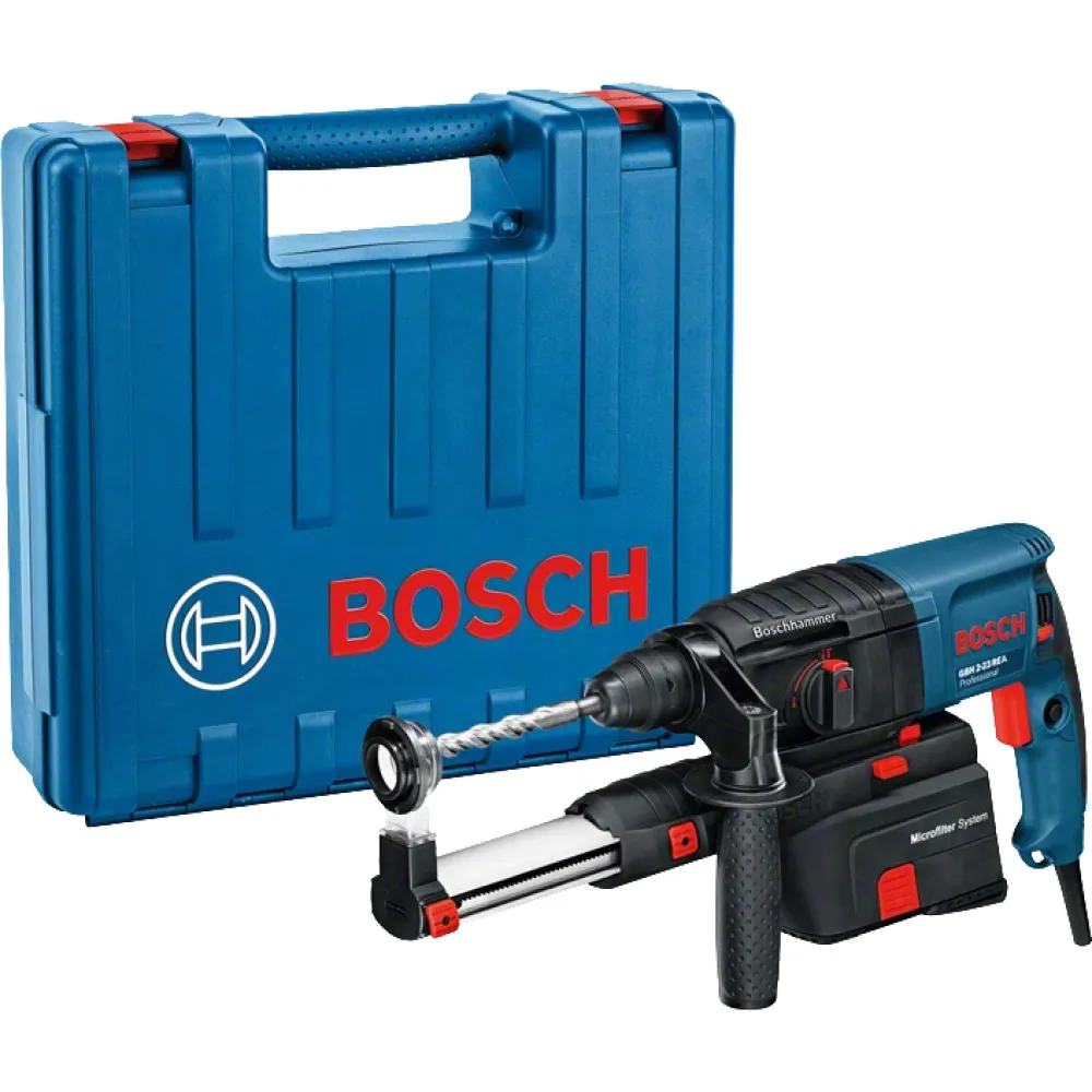 Сетевой перфоратор Bosch GBH 2-23 REA Professional, 710 Вт, 2.3 Дж,1000 об/мин, 4400 уд/мин, в кейсе, 0611250500