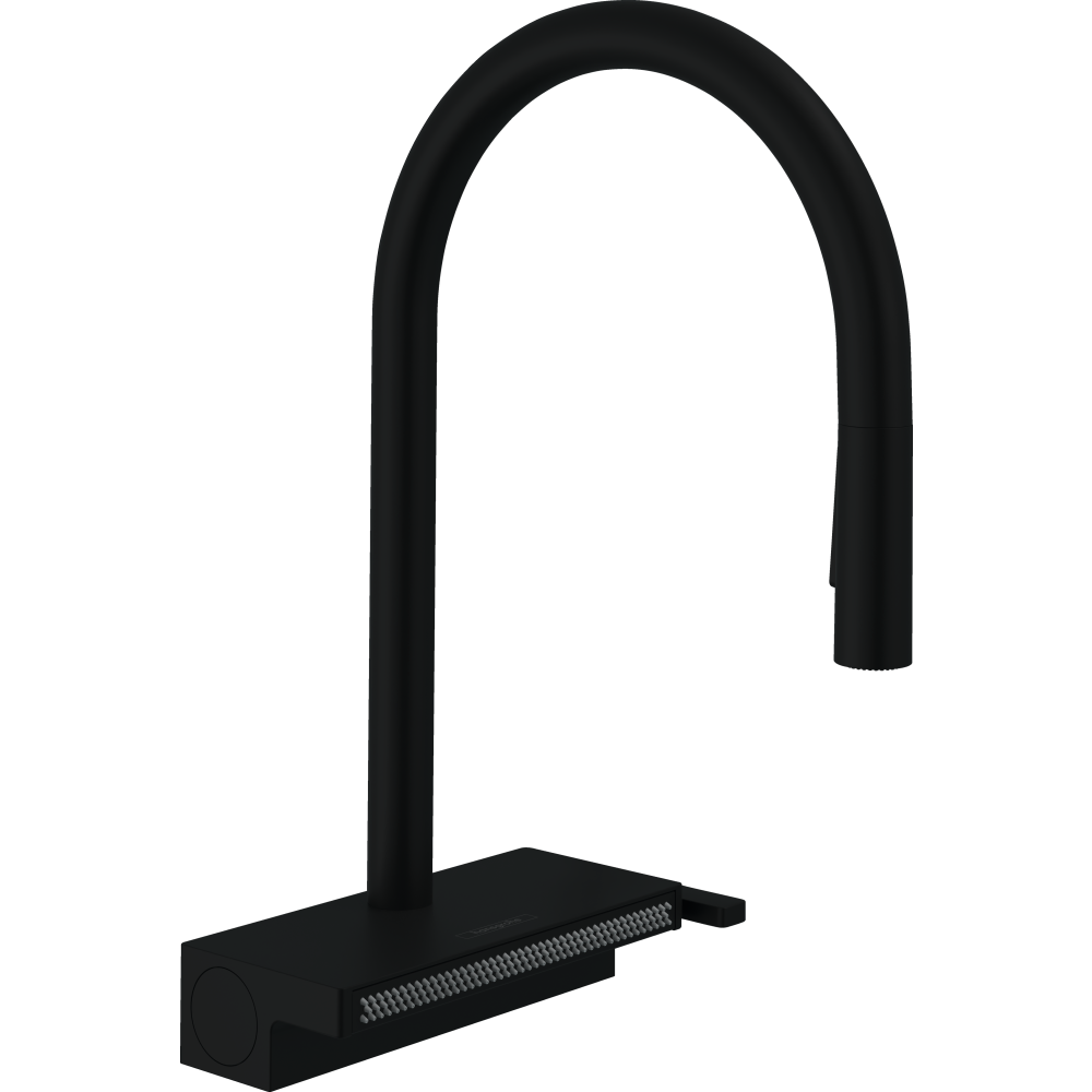 Смеситель для кухонной мойки hansgrohe Aquno Select M81 170, с вытяжным душем 3jet, sBox 73831670, матовый черный