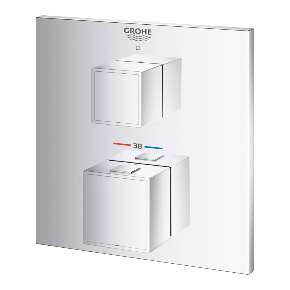 Внешняя часть термостата для душа GROHE Grohtherm Cube на 1 потребителя, хром (24153000)