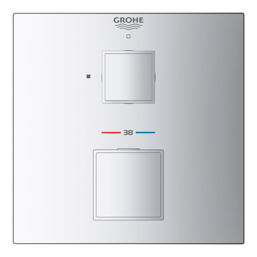 Внешняя часть термостата для душа GROHE Grohtherm Cube на 1 потребителя, хром (24153000)