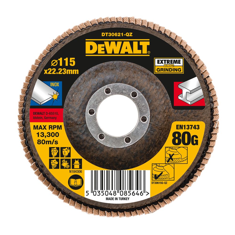Лепестковый круг DEWALT DT30621, по металлу, 115х22.23 мм (DT30621-QZ)