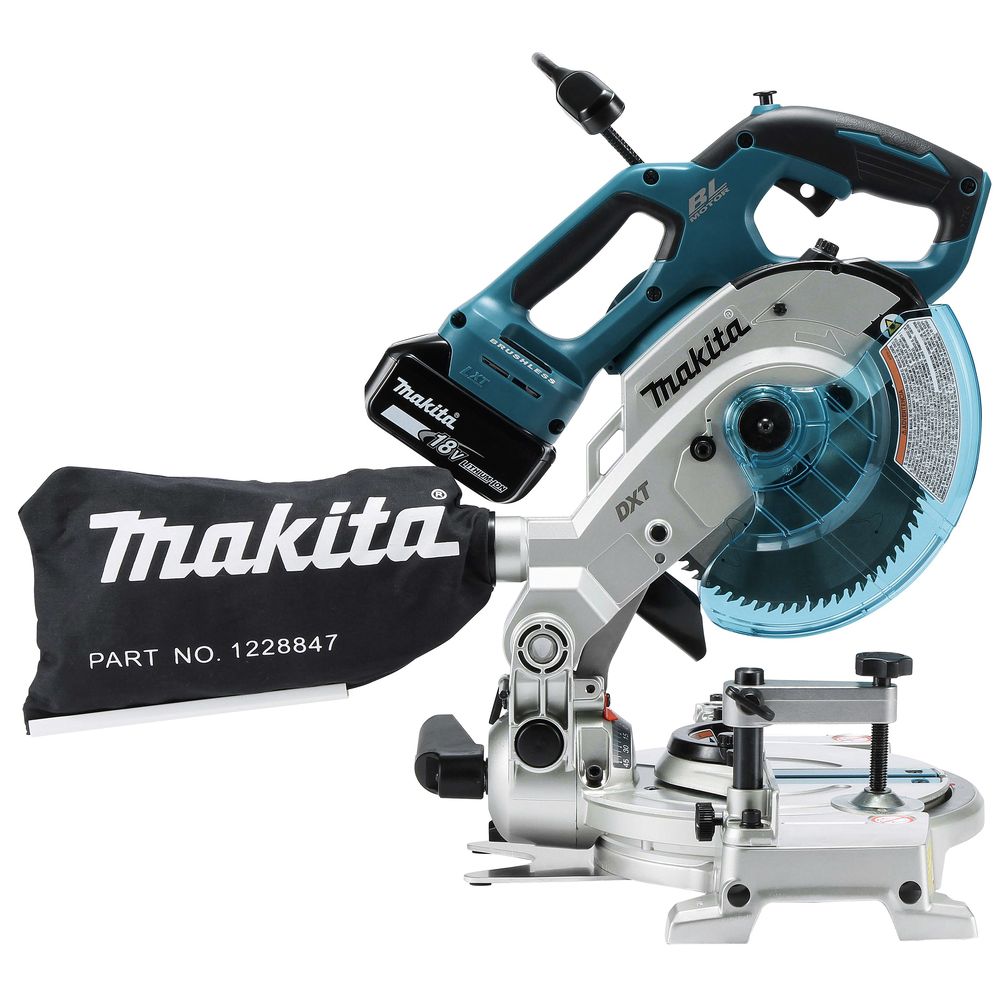 Аккумуляторная торцовочная пила маятникового типа Makita LXT 18В 165 мм 5 000 об/мин без акб и з/у, DLS600Z