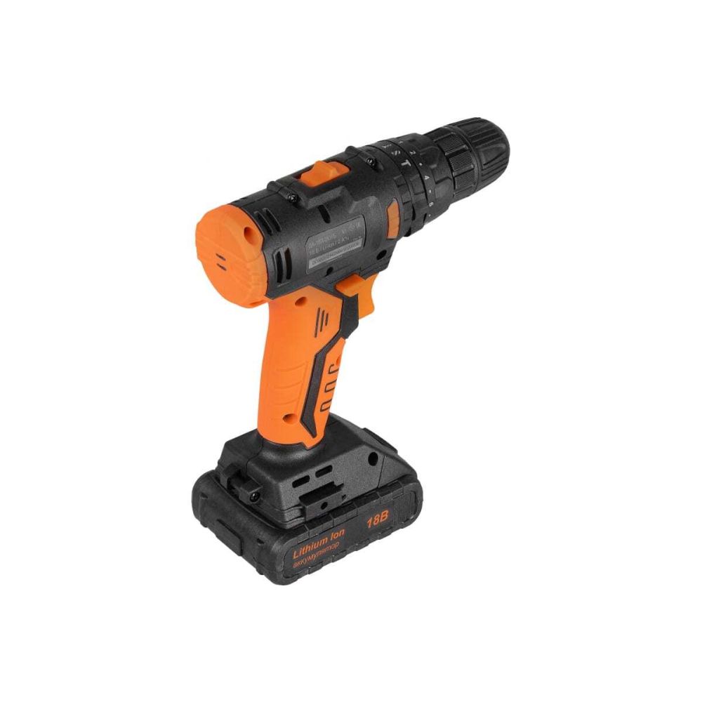 Бесщеточная аккумуляторная дрель-шуруповерт Вихрь ДА-18Л-2КУ/Б, 18 В, 1400 об/мин, с 2 АКБ 2 Ач и ЗУ, в кейсе, 72/14/23