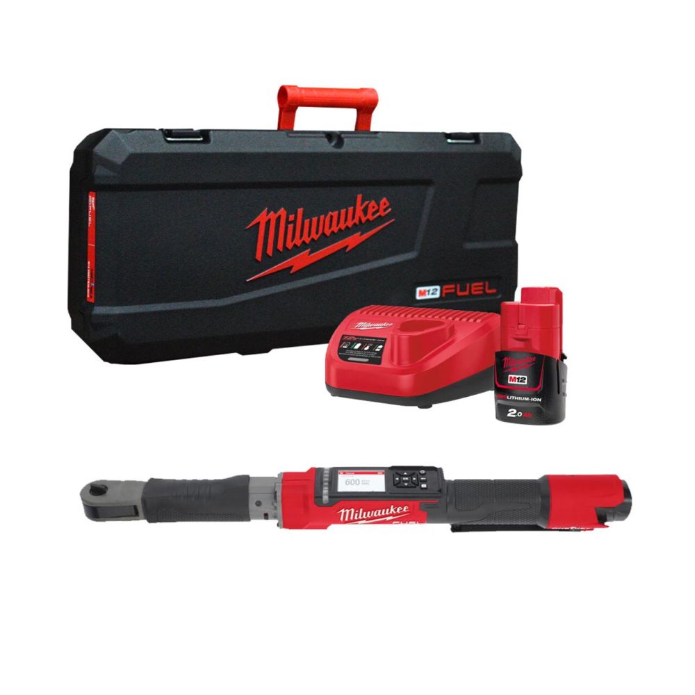 Аккумуляторный динамометрический ключ Milwaukee 3/8'' M12 FUEL ONEFTR38-201C ONE-KEY, 12 В, 135.6 Нм, с АКБ 2 Ач и ЗУ, в кейсе (4933464968)