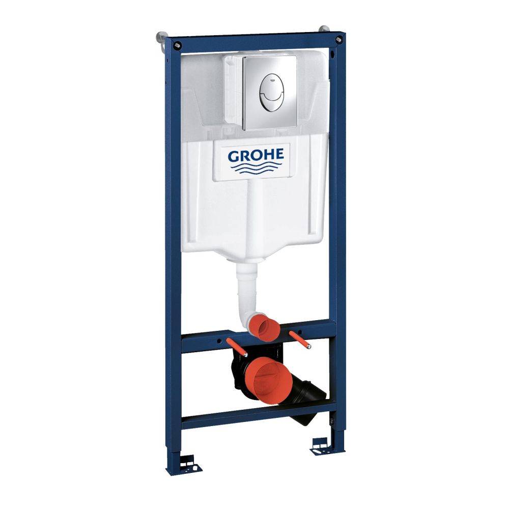 Комплект инсталляции для унитаза GROHE Rapid SL 3 в 1 с панелью смыва Skate Air, хром (38721001)