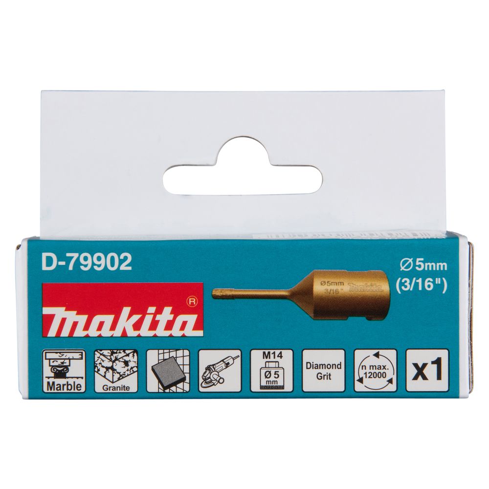 Коронка алмазная Makita D-79902, 5x40 мм, 5 шт. (D-79902-5)