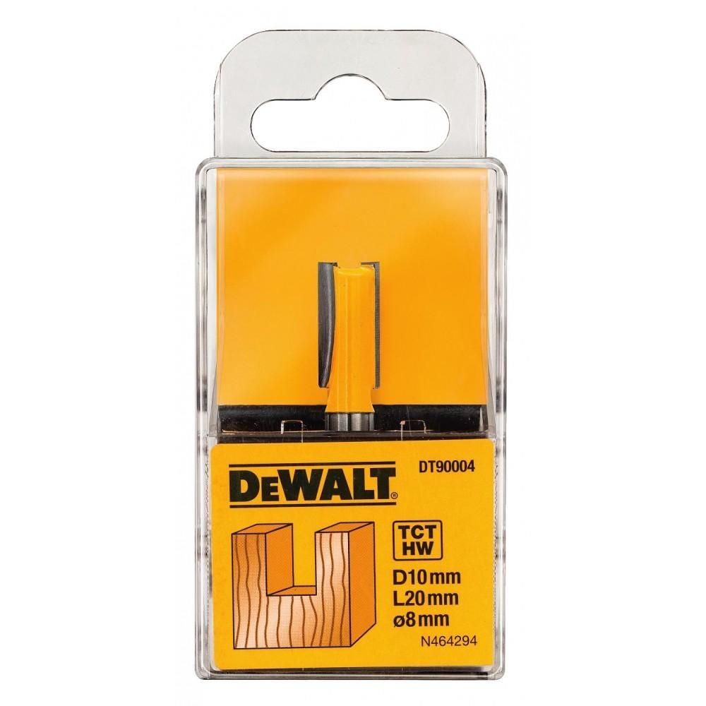 Фреза пазовая DEWALT DT90004 Z2 HM 8мм, d10мм, рабочая длина 20/общая длина 52 мм