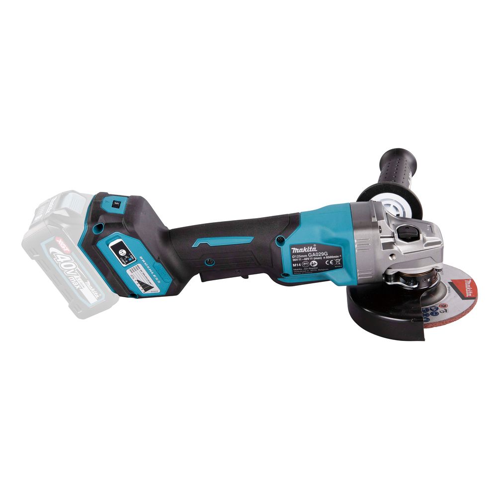 Аккумуляторная угловая шлифмашина Makita GA029GZ, 40 В, 125 мм, 8500 об/мин, без АКБ и ЗУ