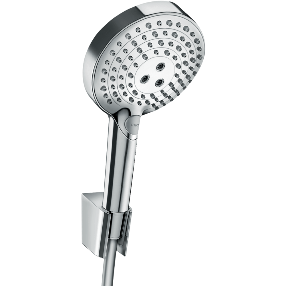 Душевой набор hansgrohe Raindance Select S 120 3jet PowderRain с держателем и шлангом 160 см 27668000, хром