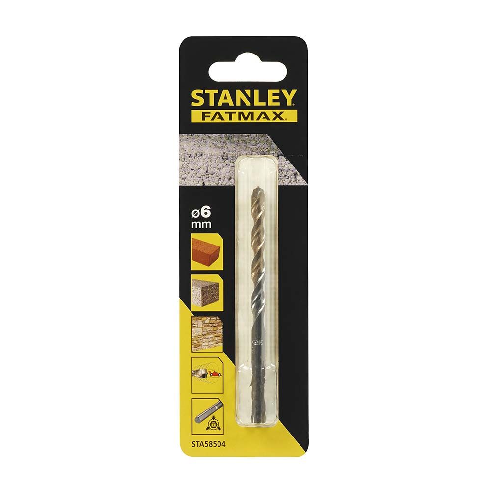 Сверло по бетону и камню STANLEY STA58504, 3 гранный хвостовик 6x100x60 мм
