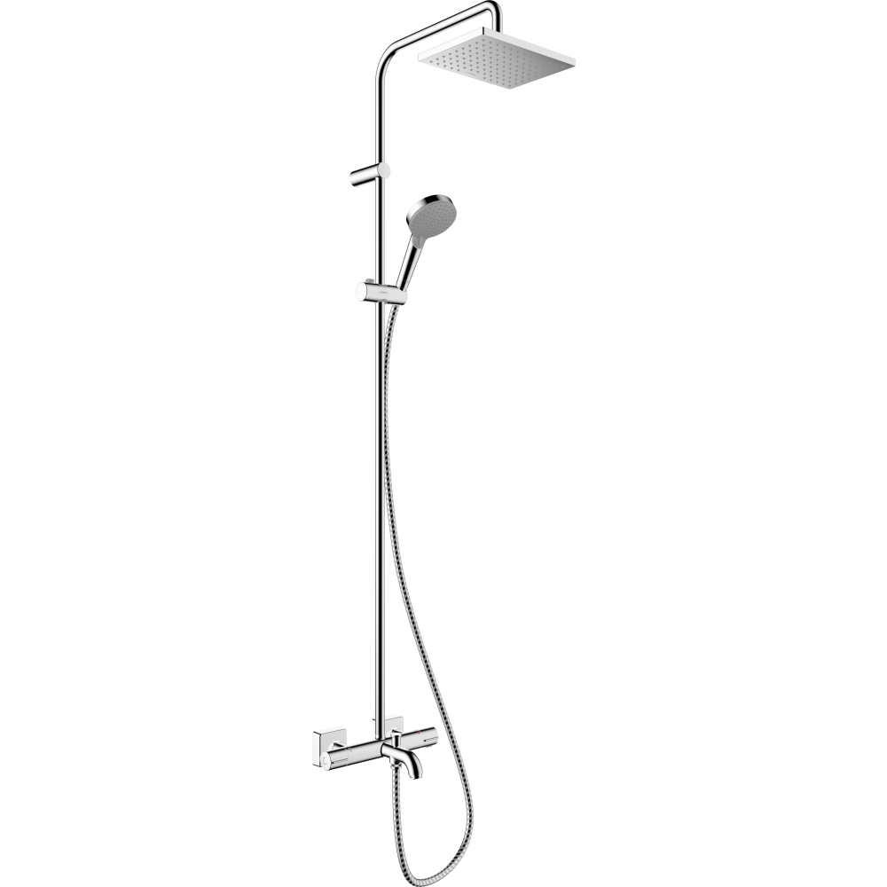 Душевая система hansgrohe Vernis Shape 230 1jet с термостатом для ванны 26284000, хром