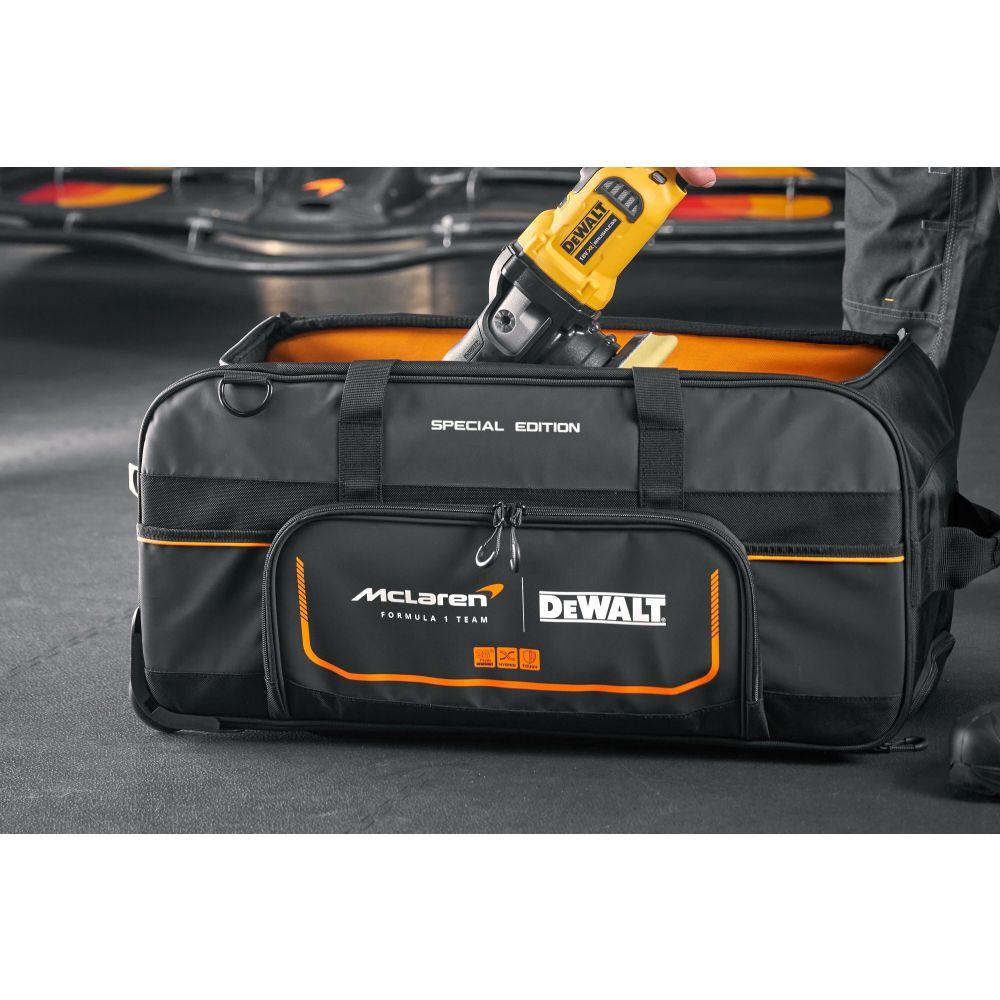 Сумка DEWALT McLaren Limited Edition DWST83522-9, с наплечным ремнем, на колесах, 60 л