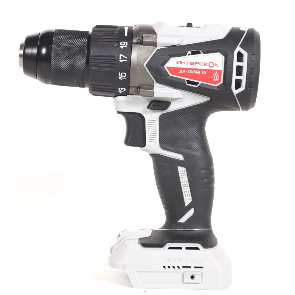 Аккумуляторная дрель-шуруповерт ИНТЕРСКОЛ ДА-13/36В 90, 36 В, 2000 об/мин, с АКБ 2.5 Ач и ЗУ (861.0.0.70-B25C)