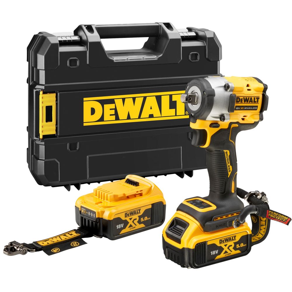 Аккумуляторный гайковерт DEWALT DCF921P2LRT, 18 В, 610 Нм, 3550 уд/мин, с 2 АКБ 5 Ач, без ЗУ, в кейсе TSTAK (DCF921P2LRT-XJ)