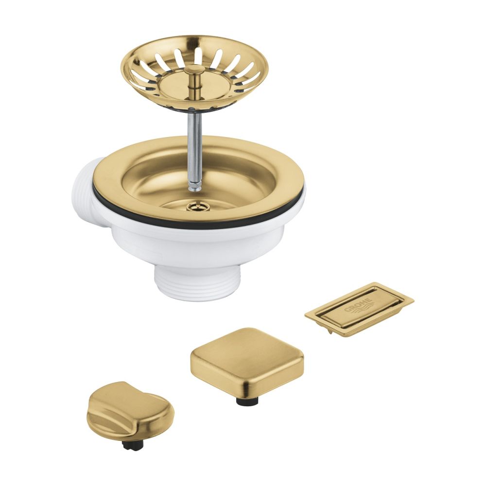 Сливной гарнитур GROHE для кухонной мойки с 1 чашей, холодный рассвет, матовый (40996GN0)