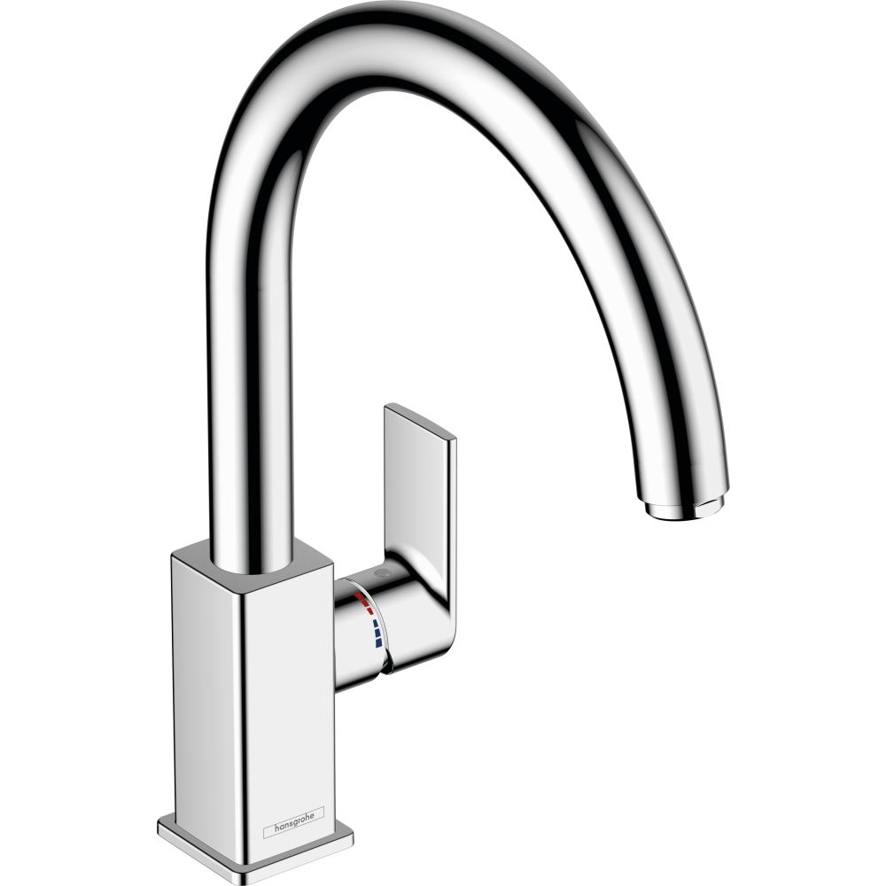 Смеситель для кухонной мойки hansgrohe Vernis Shape M35 260, с поворотным изливом 71871000, хром