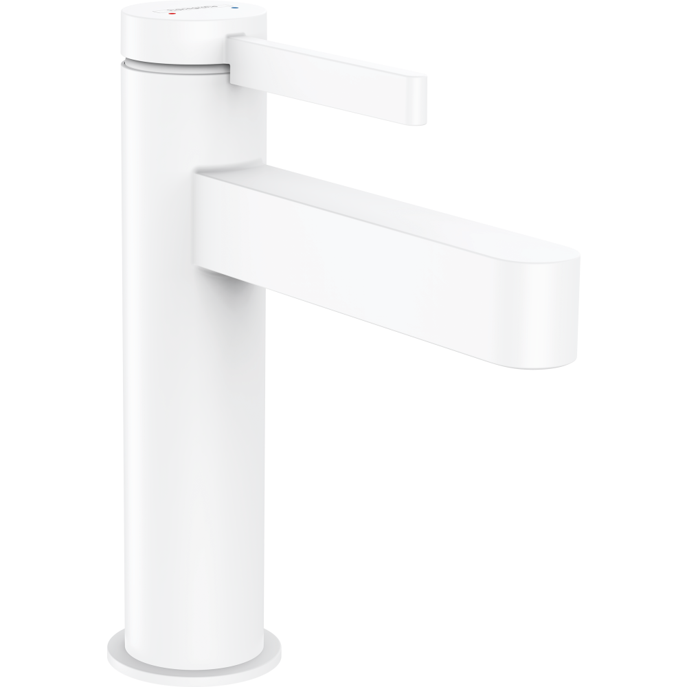 Смеситель для раковины hansgrohe Finoris 110, со сливным клапаном Push-Open 76023700, матовый белый