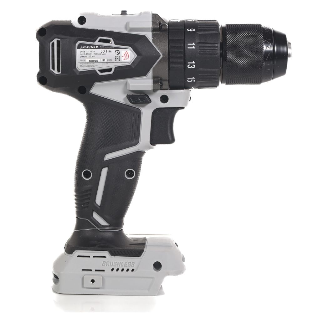 Аккумуляторная ударная дрель-шуруповерт ИНТЕРСКОЛ ДАУ-13/36В 50, 36 В, 1700 об/мин, 25500 уд/мин, без АКБ и ЗУ (850.0.0.70)