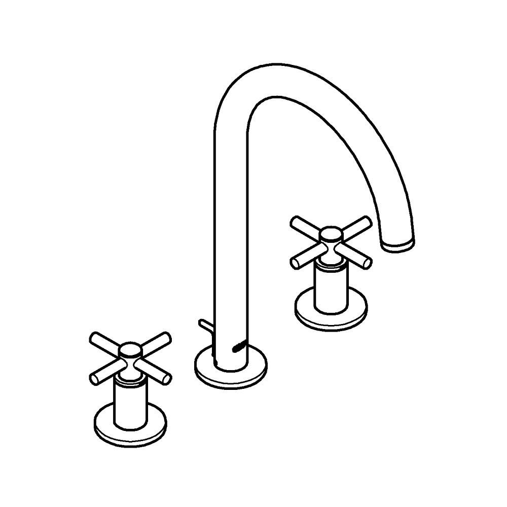 Смеситель для раковины GROHE Atrio двухвентильный на 3 отверстия, хром (20008003)