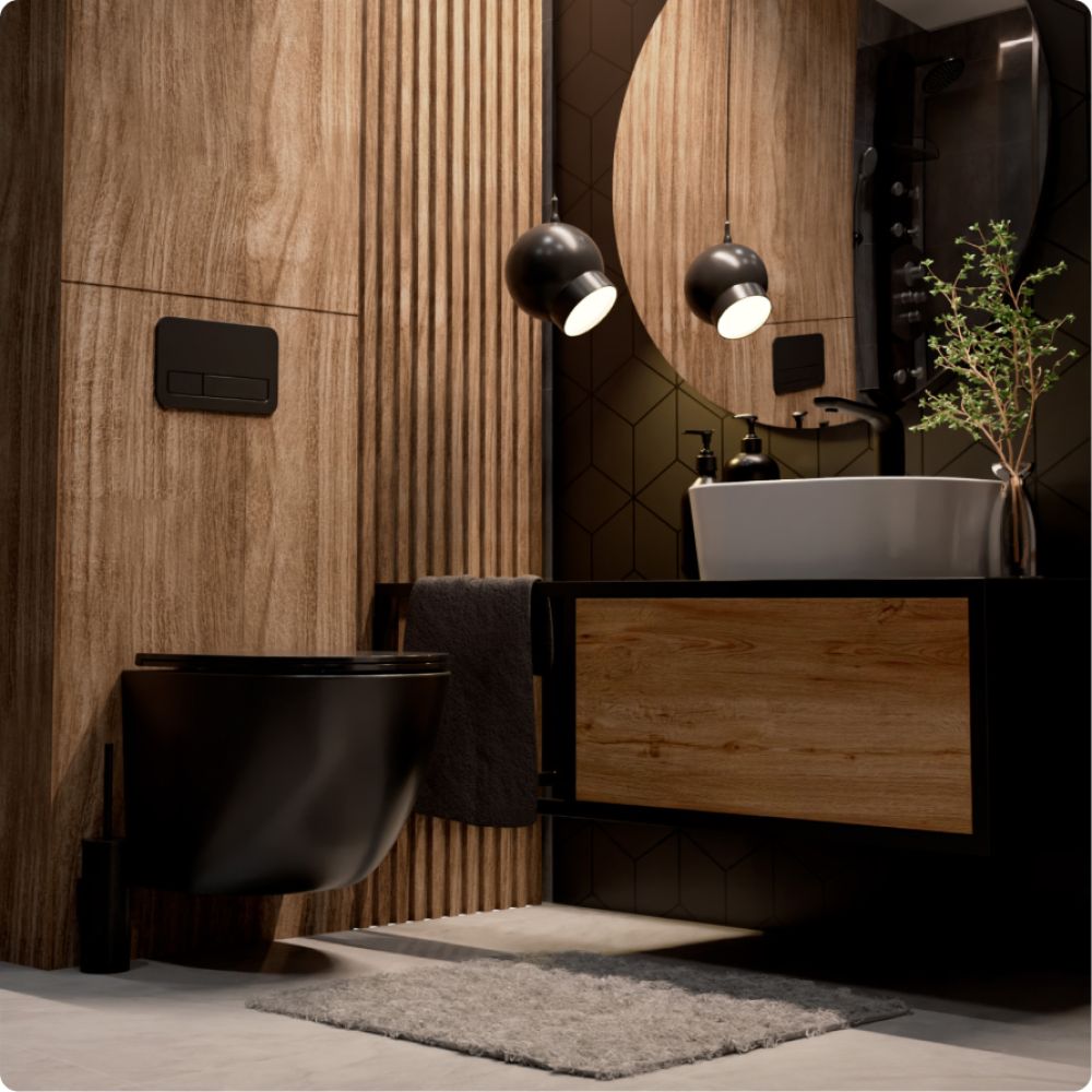 Комплект инсталляции GROHE Solido 38811KF0 с унитазом AQUAme AQM2002MB и сиденьем с микролифтом (NW0296)