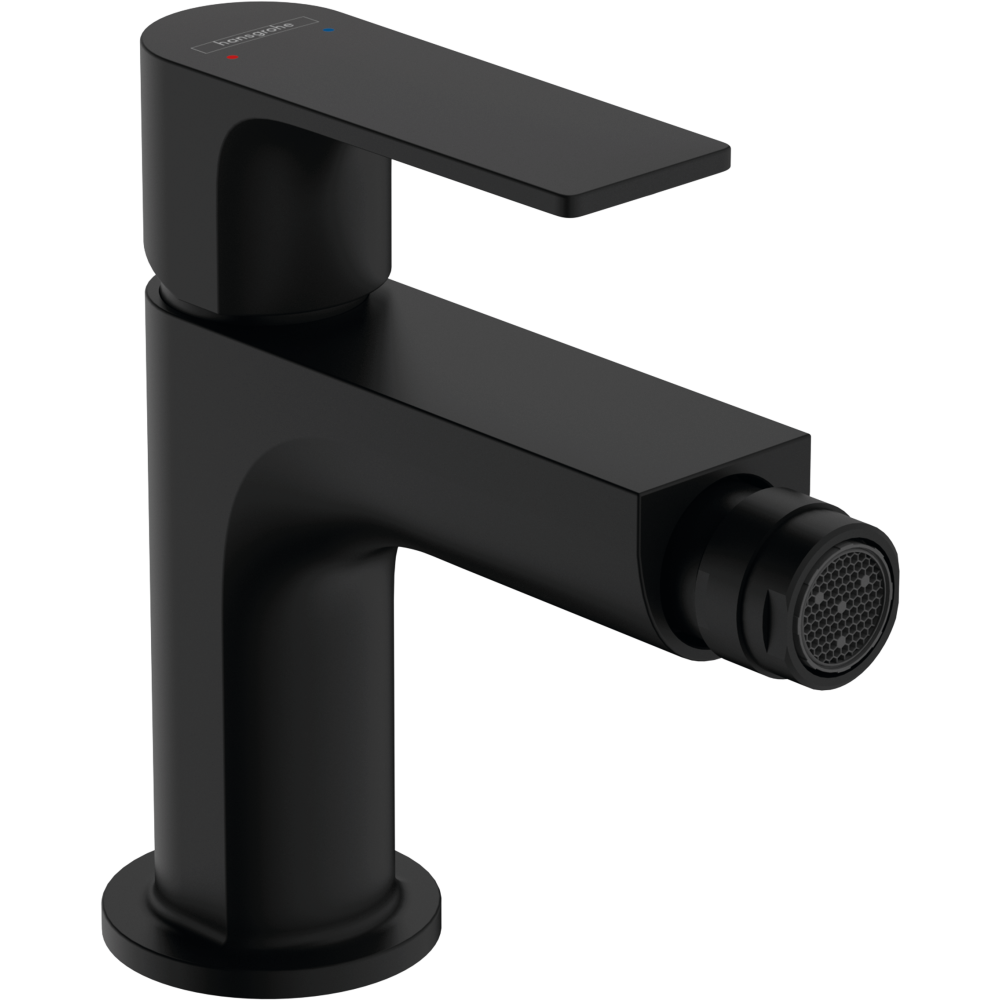 Смеситель для биде hansgrohe Rebris E, с металлическим сливным гарнитуром 72213670, матовый черный
