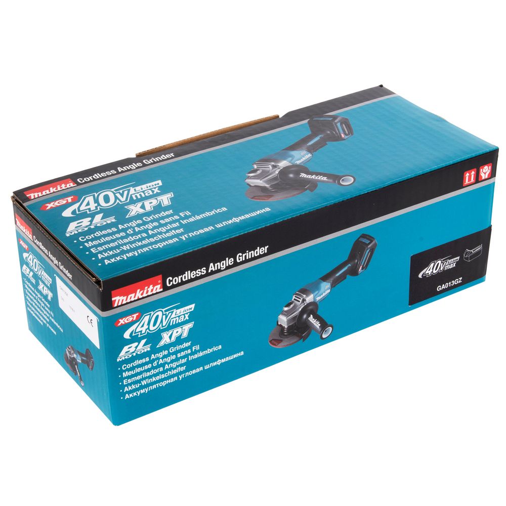 Аккумуляторная угловая шлифмашина Makita GA013GZ, 40 В, 125 мм, 8500 об/мин, без АКБ и ЗУ