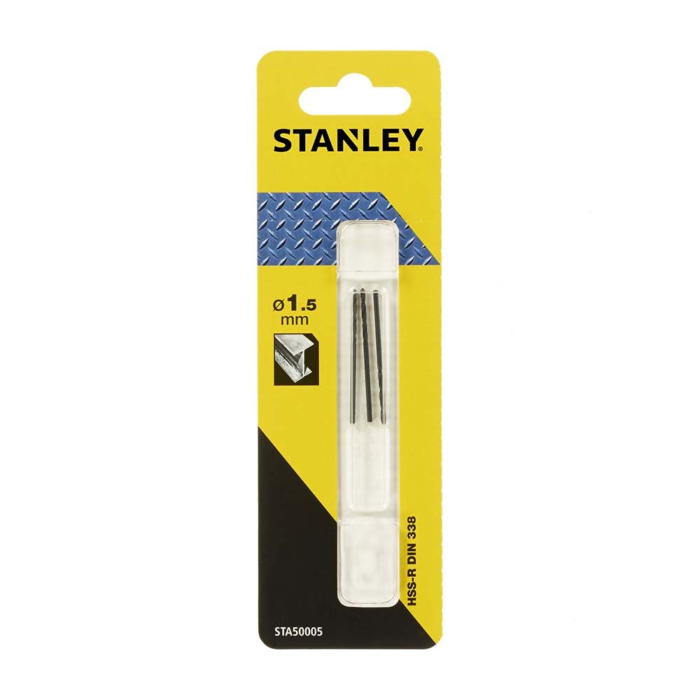 Сверло по металлу STANLEY STA50005, HSS-R 1,5x40x18 мм, 3шт
