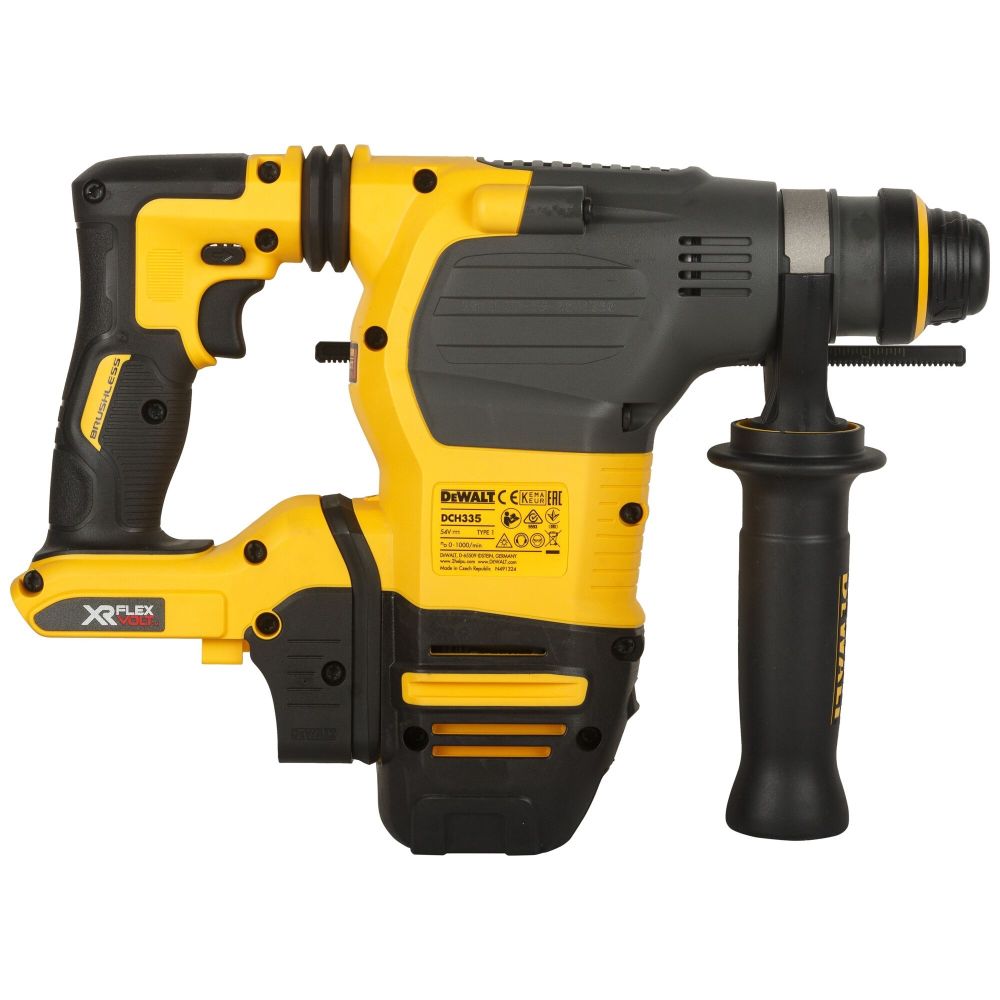 Аккумуляторный перфоратор DEWALT DCH335X2, 54 В, 3.5 Дж, 4480 уд/мин, с 2 АКБ 3 Ач и ЗУ, в кейсе (DCH335X2-QW)