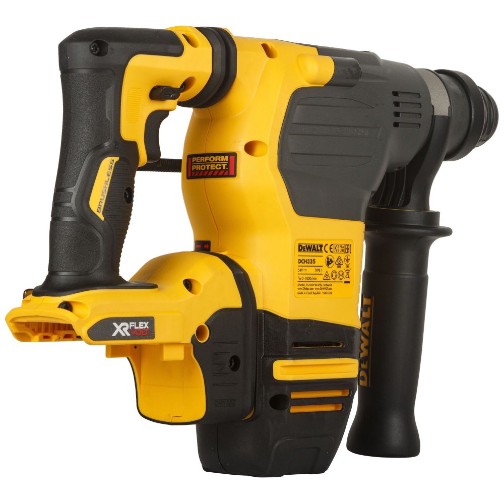 Аккумуляторный перфоратор DEWALT DCH335X2, 54 В, 3.5 Дж, 4480 уд/мин, с 2 АКБ 3 Ач и ЗУ, в кейсе (DCH335X2-QW)