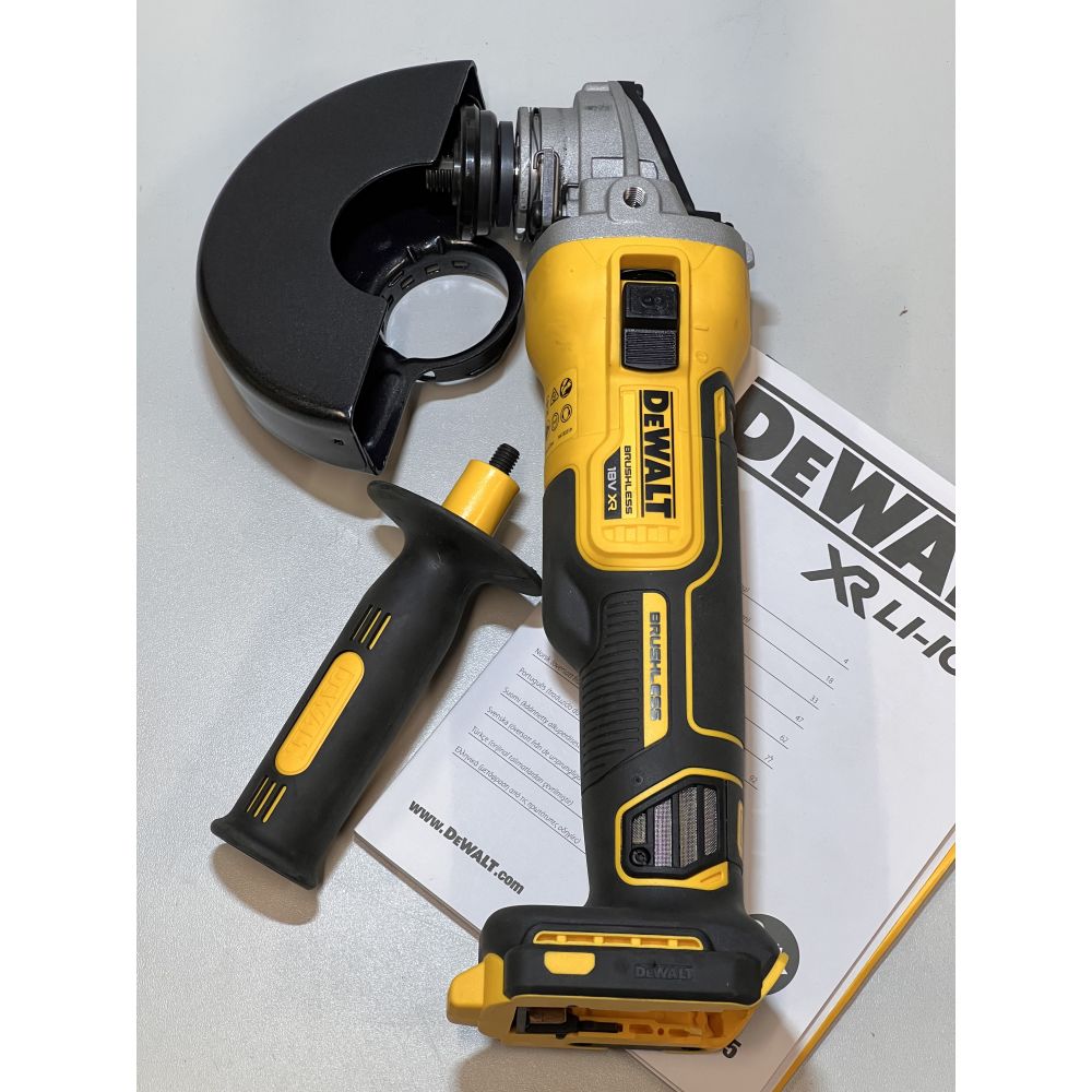 Угловая шлифмашина DEWALT DCG405N, 18 В, 125 мм, 9000 об/мин, без АКБ и ЗУ (УЦЕНЕННЫЙ ТОВАР) (DCG405N-XJ/U3)