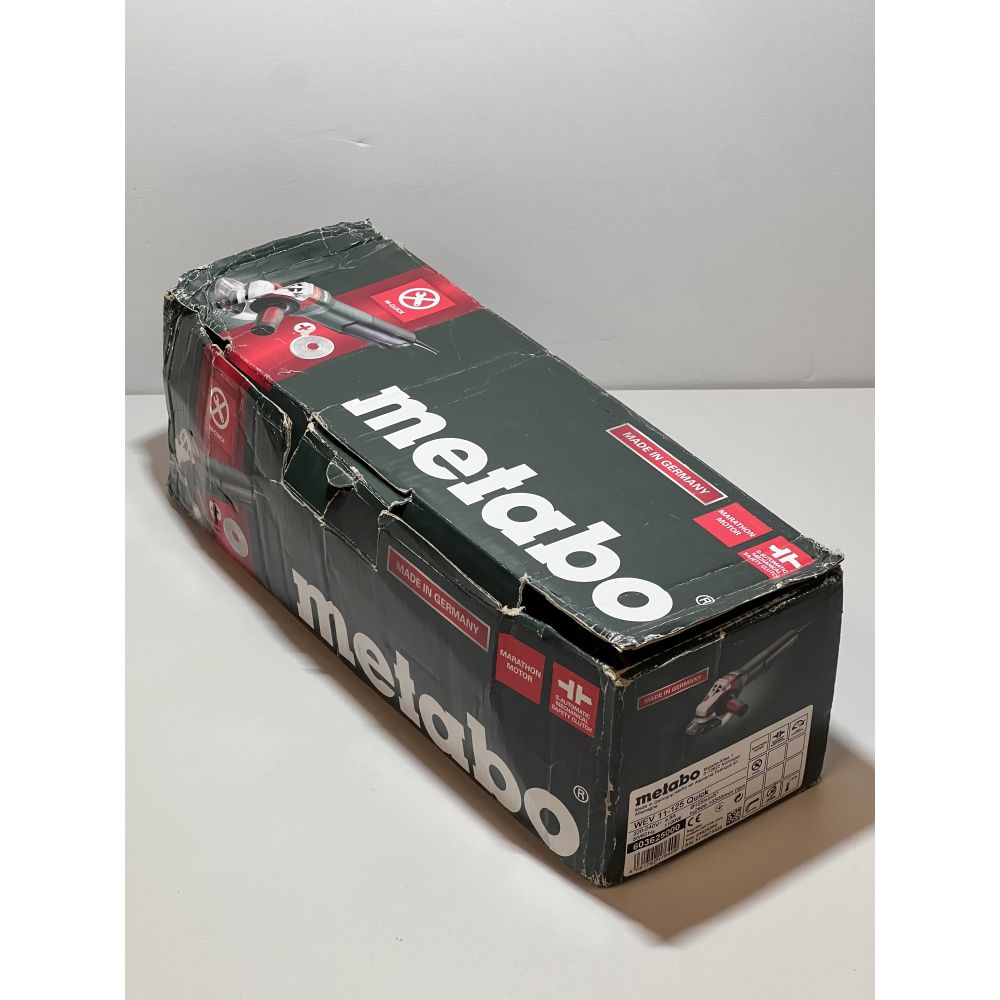Угловая шлифмашина Metabo WEV 11-125 Quick, 1100 Вт, 125 мм, 10500 об/мин, (УЦЕНЕННЫЙ ТОВАР) (603625000/U2A)