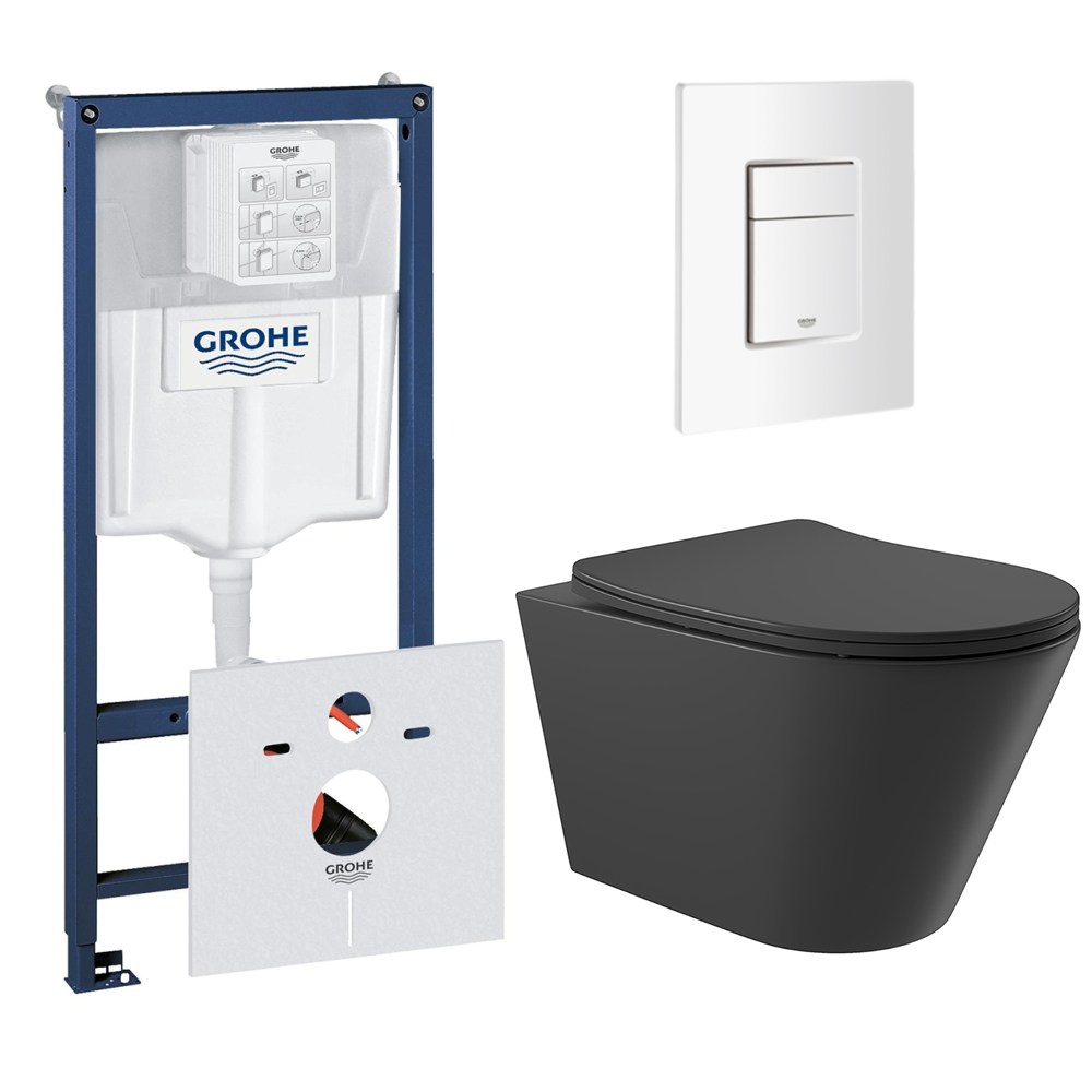 Комплект инсталляции GROHE Rapid SL 38772SH0 с унитазом Aqueduto CONE CONT2140 и сиденьем с микролифтом (NW0552)