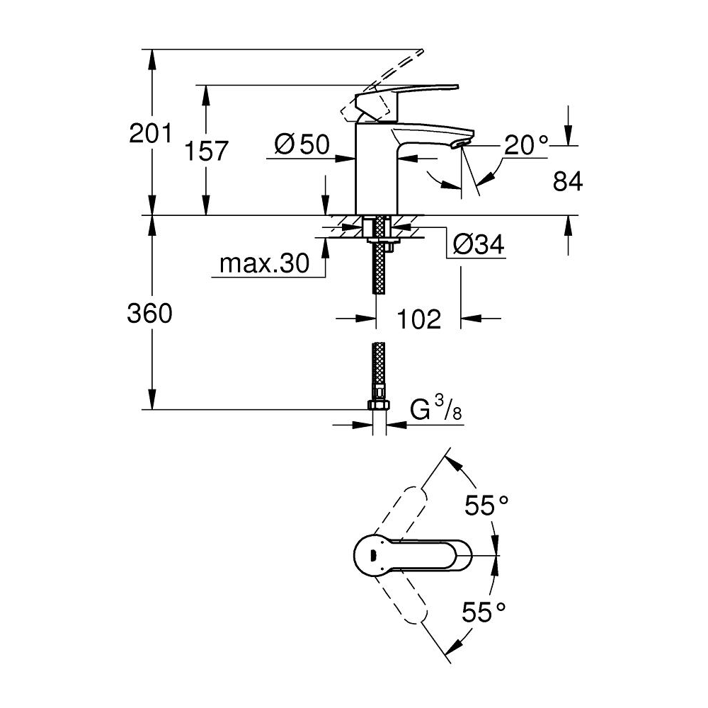 Готовый комплект для ванной комнаты GROHE Tempesta, хром (NB0013-1)