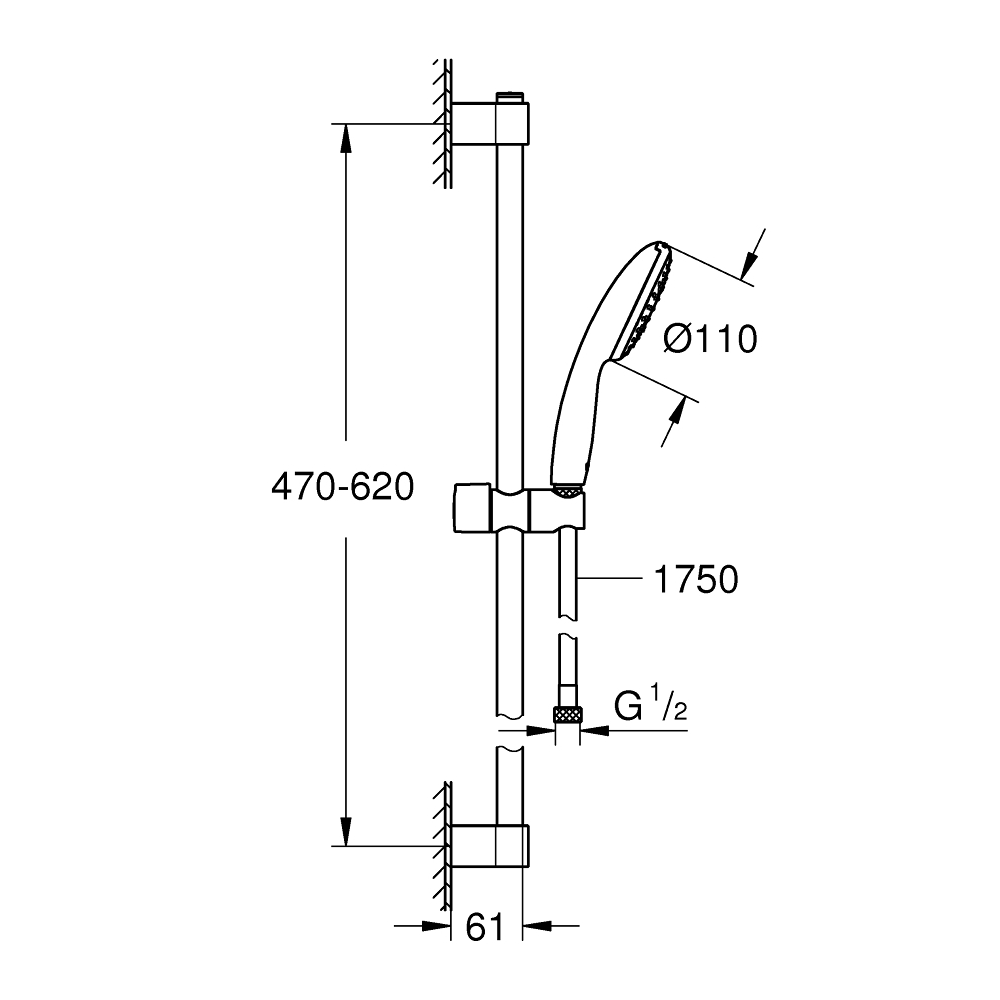 Готовый комплект для ванной комнаты GROHE Tempesta, хром (NB0013-1)