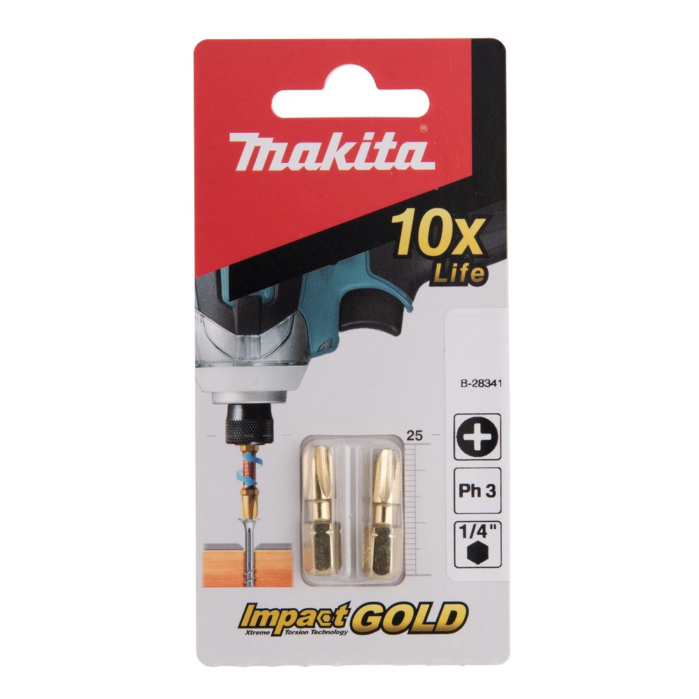Насадка Makita Impact Gold PH3, 25 мм, C-form, 2 шт., B-28341