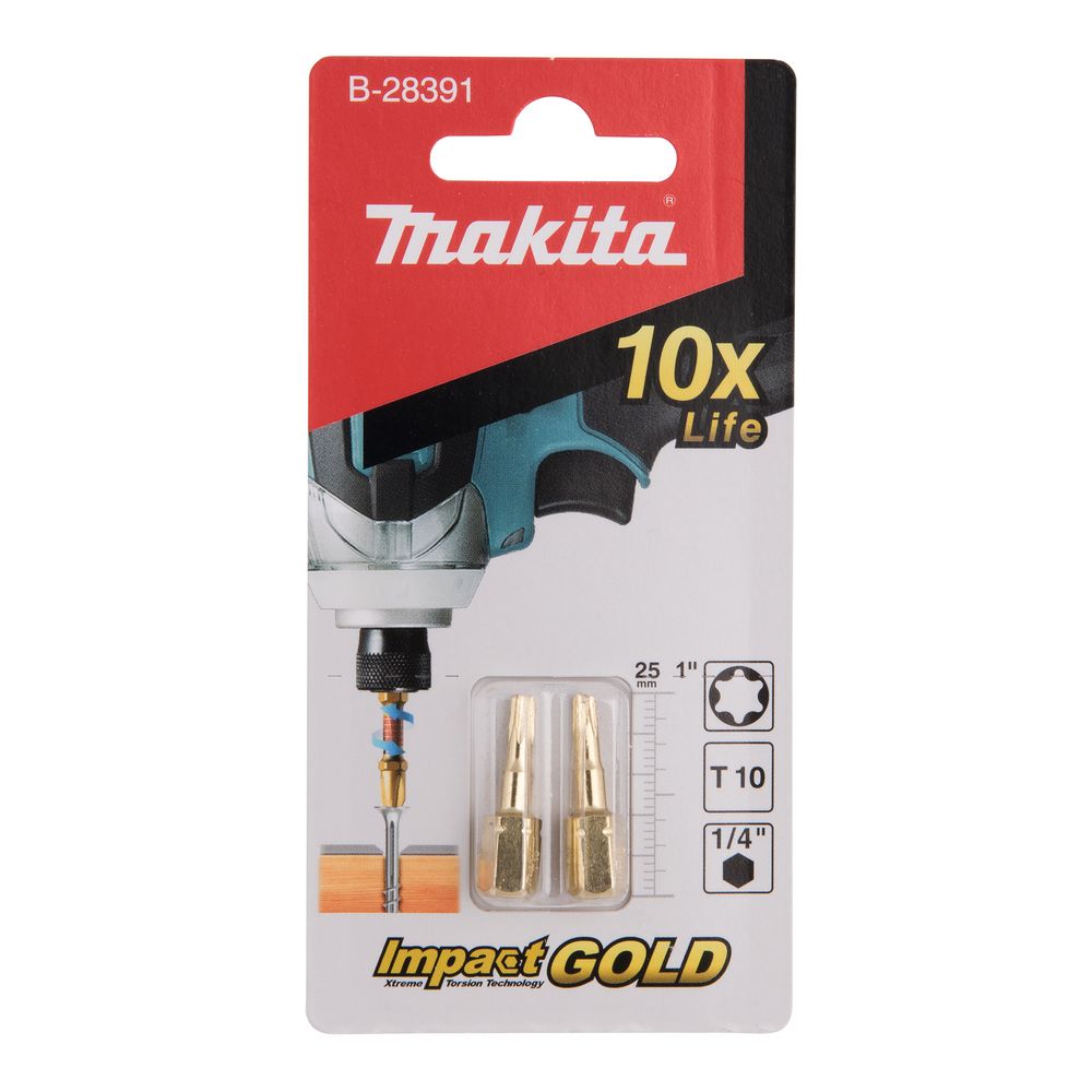 Насадка Makita Impact Gold T10, 25 мм, C-form, 2 шт., B-28391