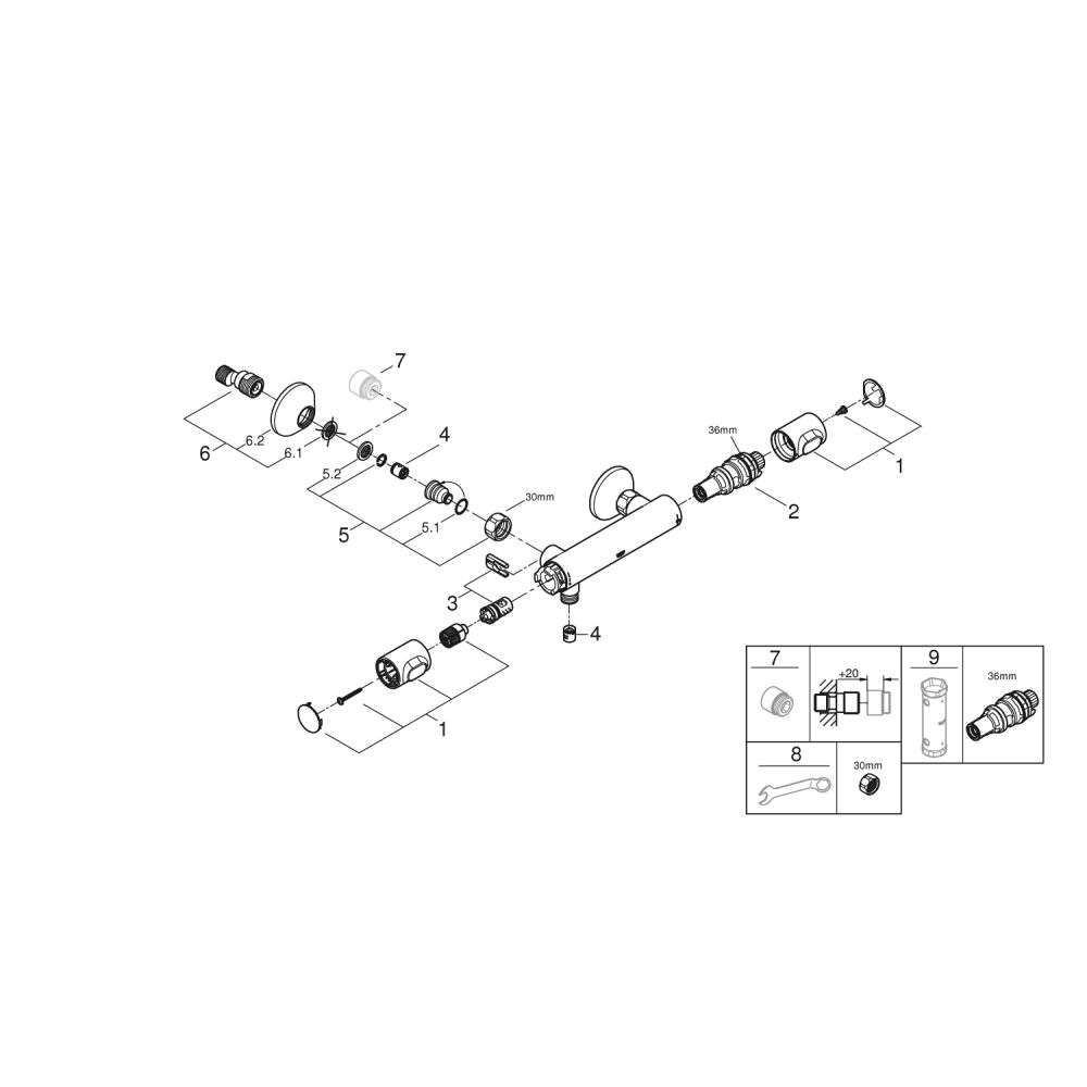 Термостат для душа GROHE Grohtherm 500, хром (34793000)